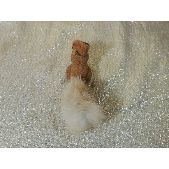Vintage Flocked Squirrel West Germany Max Carl Wagner Kunstlerschutz Real Fur - Picture 5 of 9